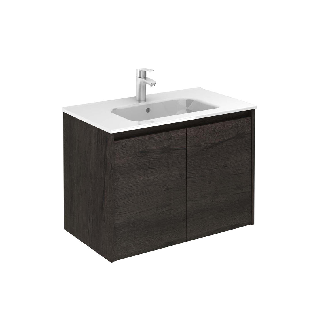 Samoa 32 inches modern wall mounted bathroom Vanity 2 doors with ceramic sink console Roca Group