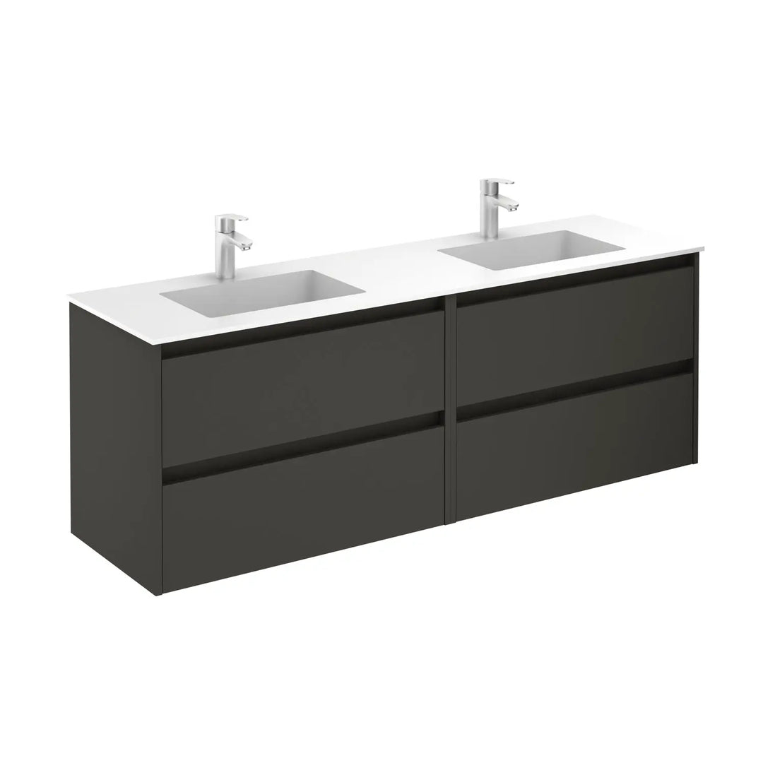 Samoa 64 inches bathroom vanity, Antracite