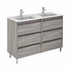 Samoa 48 inches Modern Standing Bathroom Vanity 6 Drawers with double sink console