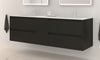 Samoa 60 inches wall mounted Bathroom with double sink console. Contemporary vanities