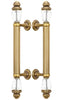 Seine Door pull handles set with Swarovski crystals. Luxury shower door handles.