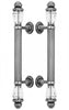 Seine Door pull handles set with Swarovski crystals. Luxury shower door handles.