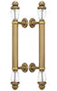 Seine Door pull handles set with Swarovski crystals. Luxury shower door handles.