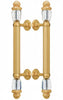 Seine Door pull handles set with Swarovski crystals. Luxury shower door handles.
