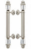 Seine Door pull handles set with Swarovski crystals. Luxury shower door handles.