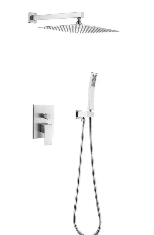 Loretta polished chrome complete shower set  .Shower System 10 Inches showerhead Secret Bath