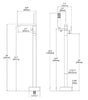 Rita bathtub filler. Modern tub faucet.Contemporary tub filler MV