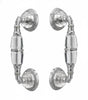 Strass Door Pull handles set with Swarovski crystals. Luxury glass door handles set.