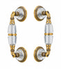 Strass Door Pull handles set with Swarovski crystals. Luxury glass door handles set.
