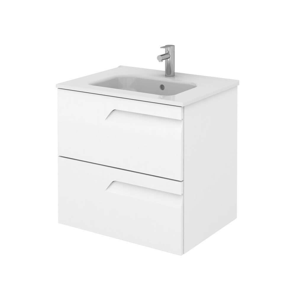 Tirare 24 inches Modern Bathroom Vanity with drawers. Porcelain sink console