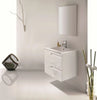 Tirare 24 inches Modern Bathroom Vanity with drawers. Porcelain sink console