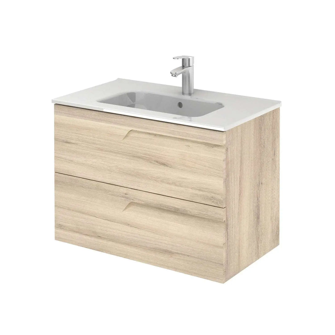 Tirare 32 inches Modern Bathroom Vanity with drawers. Porcelain sink console