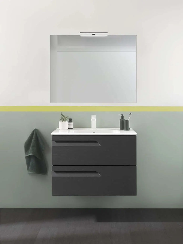 Tirare 32 inches Modern Bathroom Vanity with drawers. Porcelain sink c ...
