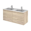 Tirare 48" Double Bathroom Vanity with drawers. Double sink console, ceramic