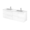 Tirare 64" Double Bathroom Vanity with drawers. Double sink vanity Roca Group