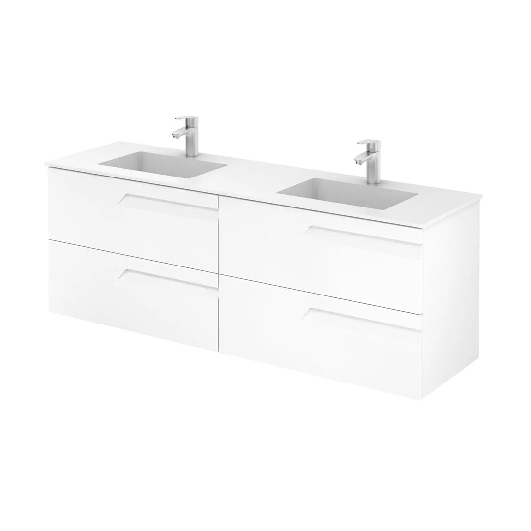 Tirare 64" Double Bathroom Vanity with drawers. Double sink vanity Roca Group