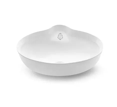 Titanic mini second class cabin white porcelain bathroom vessel sink.