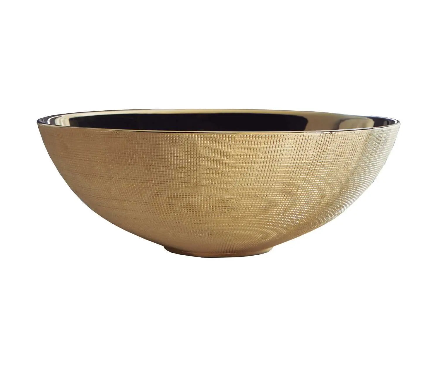 Brest gold bathroom vessel sink. Textured porcelain.