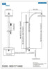 Cubic thermostatic shower column. Shower system set MZ