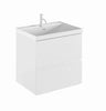Wall mounted bathroom cabinet in MATTE WHITE finish