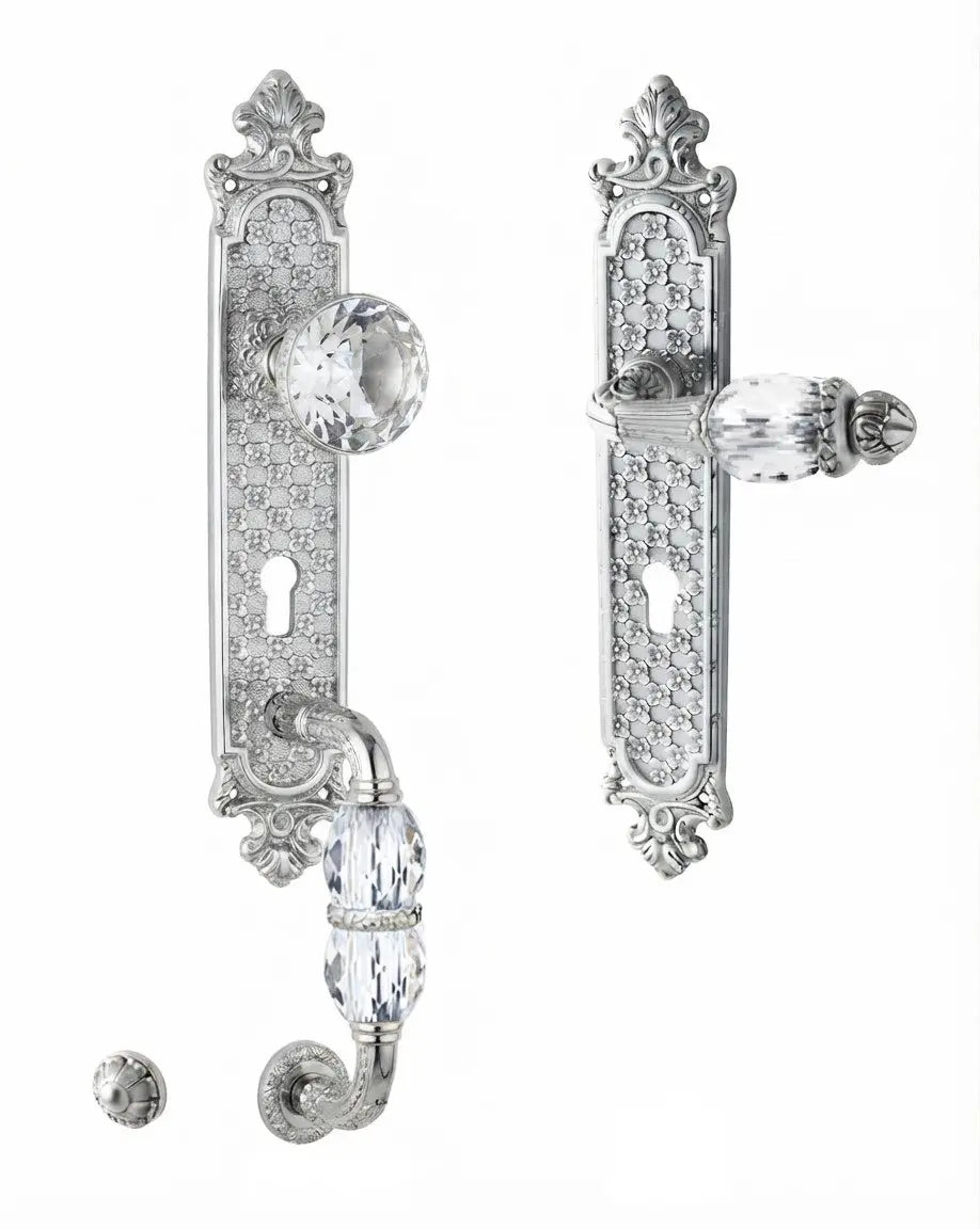 Versailles Front Door Lock Set with Swarovski Crystals