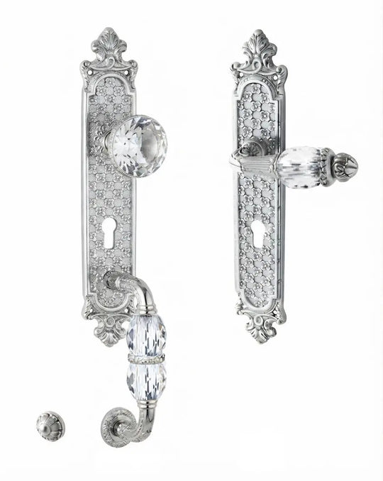 Versailles Front Door Lock Set with Swarovski Crystals