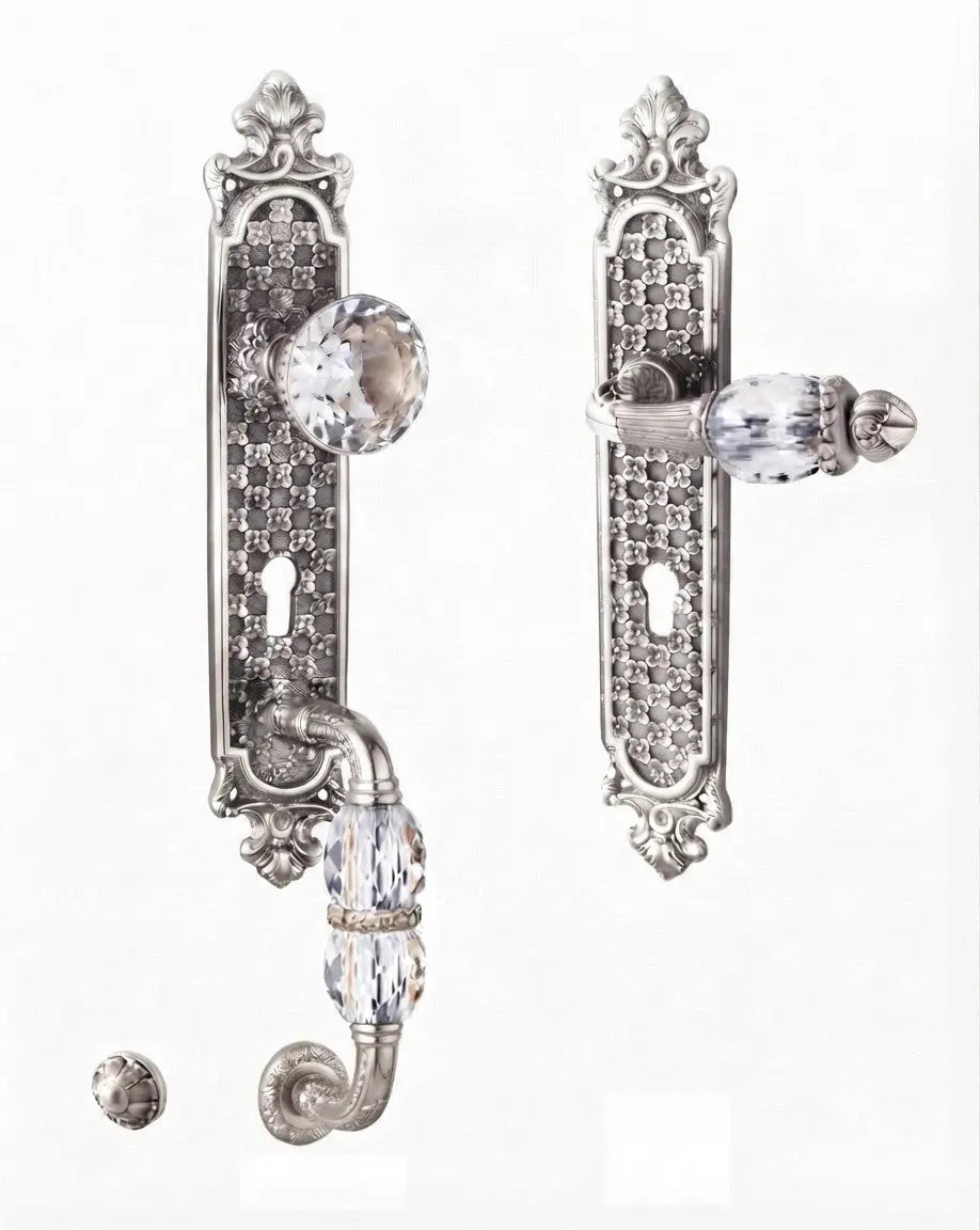 Versailles Front Door Lock Set with Swarovski Crystals
