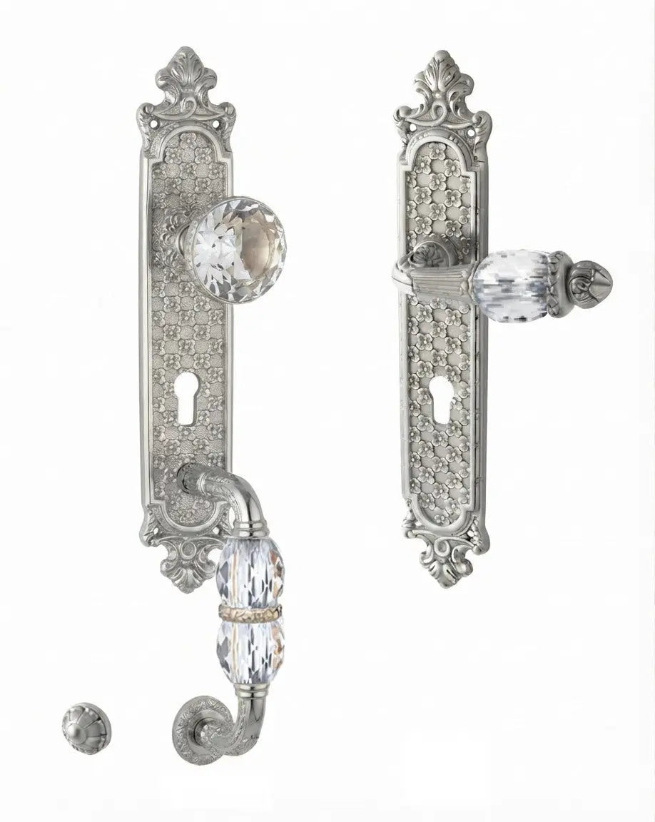 Versailles Front Door Lock Set with Swarovski Crystals