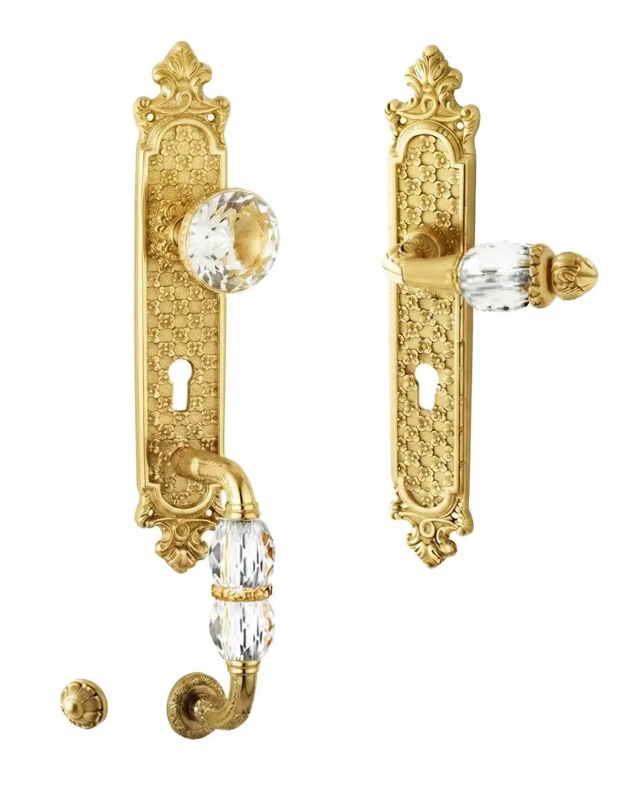 Versailles Front Door Lock Set with Swarovski Crystals