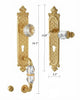 Versailles Front Door Lock Set with Swarovski Crystals