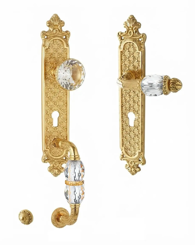 Versailles Front Door Lock Set with Swarovski Crystals
