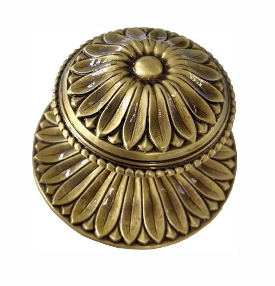 Viena Center door fixed knob 6 in . Classica collection. Brass door Knob Luxury door knobs. Secret Bath Plus