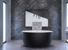 Kallis Bathtub, Luxury bathtub , Solid Surface bathtub ,Matte black bathtub ,Round bathtub, free standing bathtub
