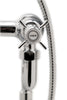 Bourgeois bathroom tub faucet. Polished chrome