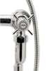 Bourgeois bathroom tub faucet. Polished chrome