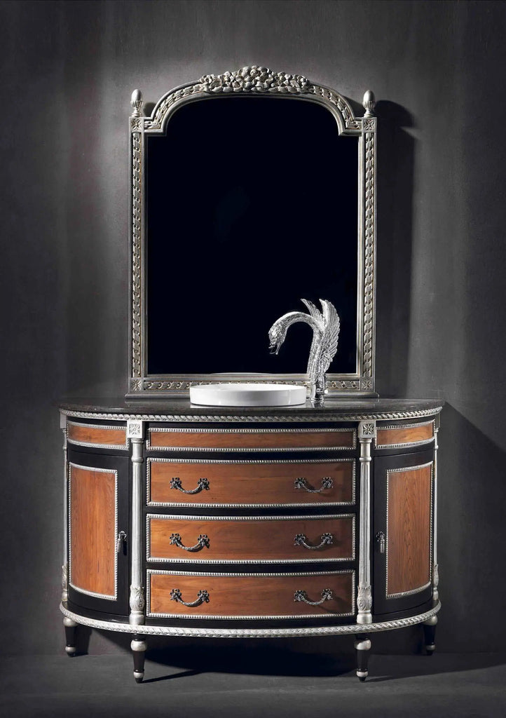 Angeles Classic Bathroom Vanity 54". Single sink traditional vanity. European bathroom cabinet.