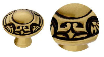 Dover Center door fixed knob 3.2 in . Classica collection. Brass door Knob Luxury door knobs. Secret Bath Plus