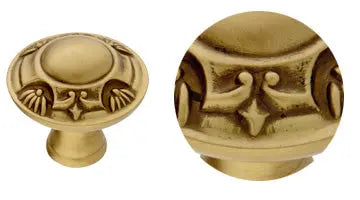 Paris Center door fixed knob 5.6 in . Classica collection. Brass door Knob Luxury door knobs. Secret Bath Plus