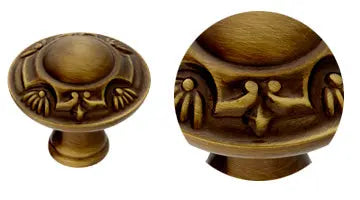 Viena Center door fixed knob 6 in . Classica collection. Brass door Knob Luxury door knobs. Secret Bath Plus