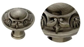 Dover Center door fixed knob 3.2 in . Classica collection. Brass door Knob Luxury door knobs. Secret Bath Plus