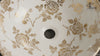 Hand Decorated Porcelain Vessel Sink | New Lys Rose Bathroom Vessel Sink