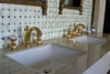 Artica Swarovski® Gold two handles widespread bathroom sink faucet. Luxury bathroom faucet, traditional taps