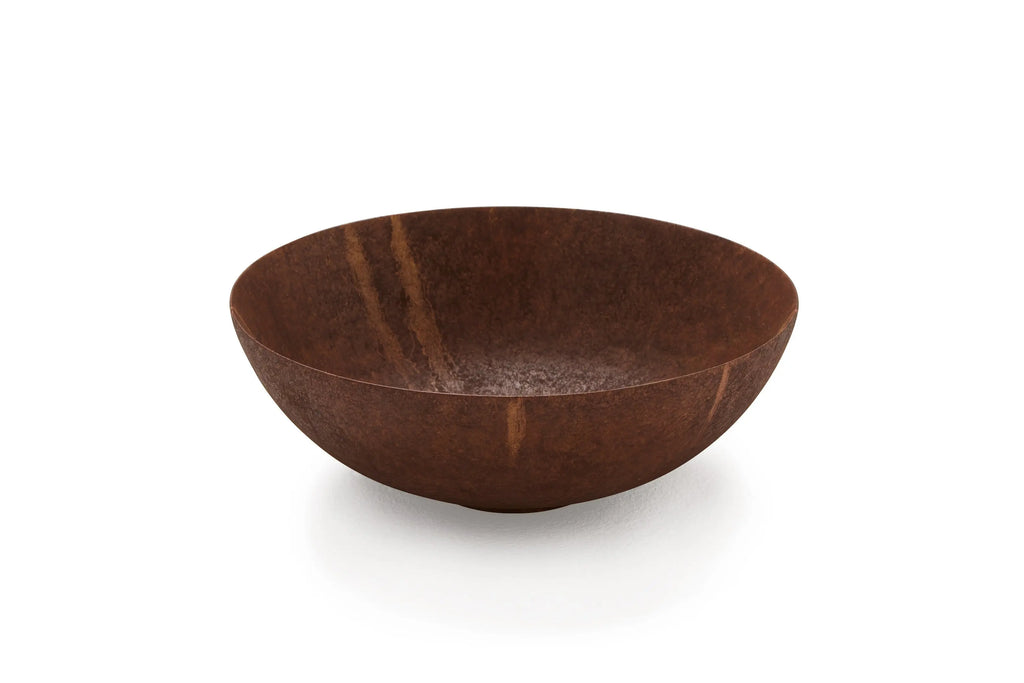 Corten steel bathroom vessel sink. Matte Oxide Bathco