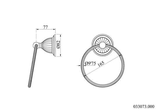 Artica towel ring. Towel rack, luxury hand towel holder Secret Bath