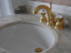 Artica Swarovski® Gold two handles widespread bathroom sink faucet. Luxury bathroom faucet, traditional taps Secret Bath