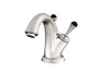 Artica Black Swarovski® Chrome single hole bathroom sink faucet. Luxury taps
