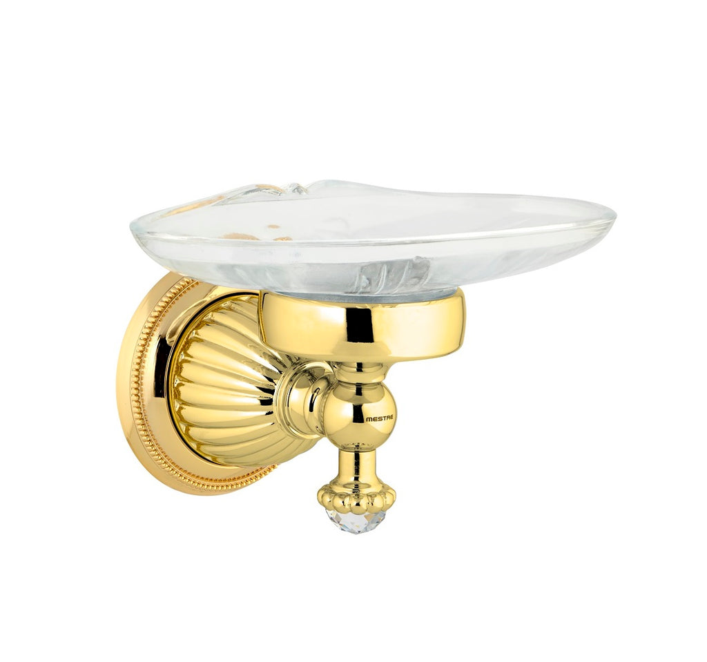 Artica Swarovski® wall soap dish holder, luxury bathroom accessory. Wall-mounted soap dish