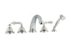 Regency 5 holes bathtub faucet set . Luxury deck-mount bathtub taps, European brand Secret Bath