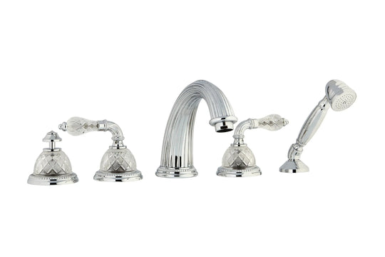 Regency 5 holes bathtub faucet set . Luxury deck-mount bathtub taps, European brand Secret Bath