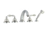 Regency 5 holes bathtub faucet set . Luxury deck-mount bathtub taps, European brand